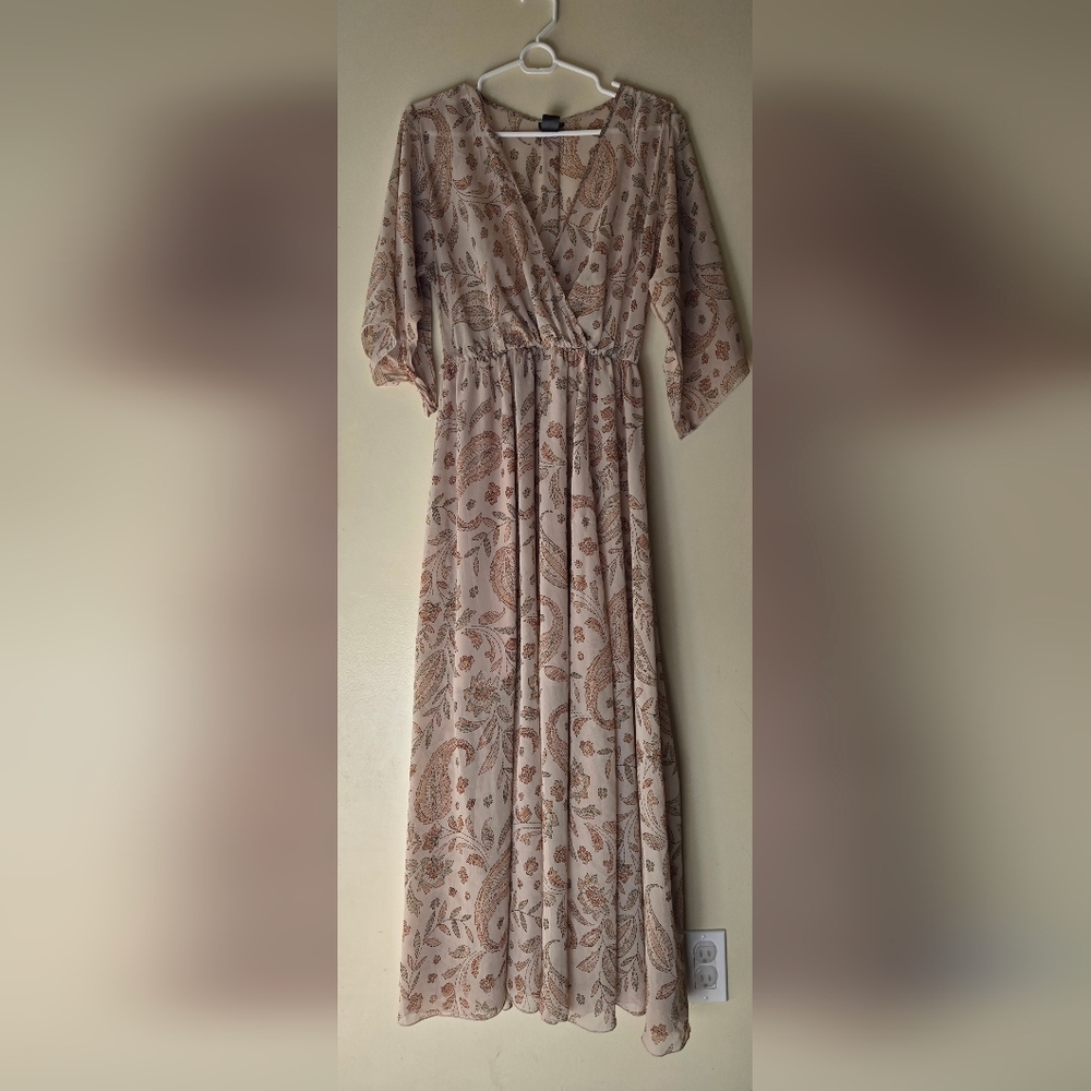 Kate And Lily Elegant Paisley Maxy Dress Size 4 Boho Style